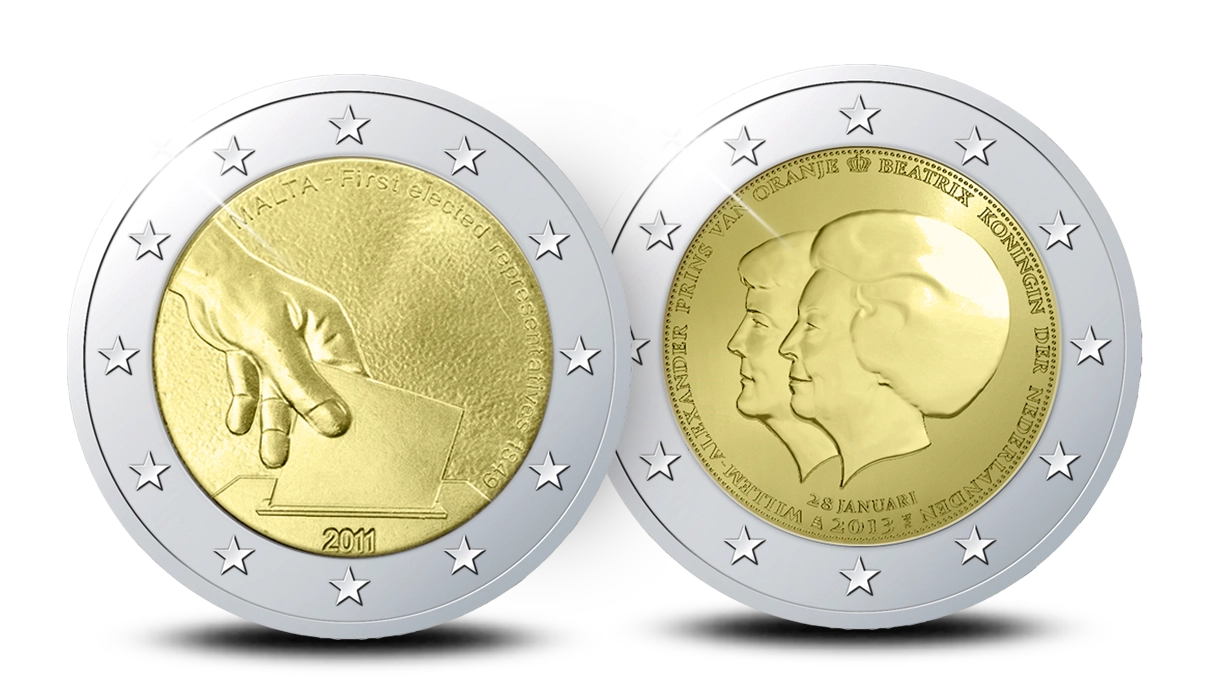 Officiële 2-euro herdenkingsmunten