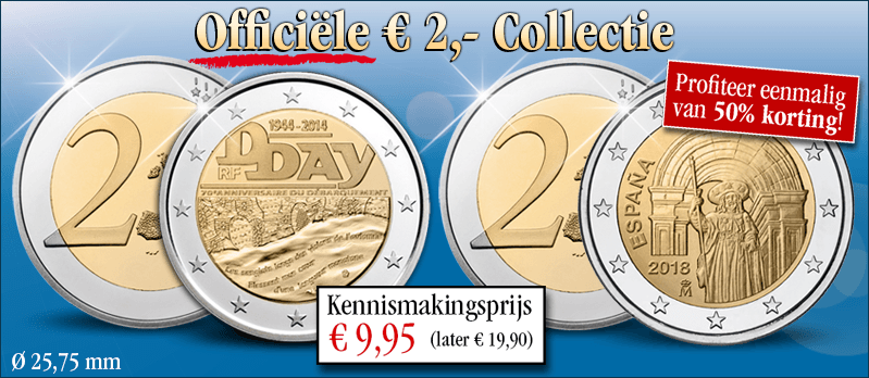 Officiële € 2,- Collectie reserveren