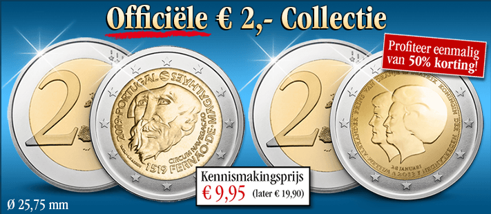 Officiële € 2,- Collectie reserveren