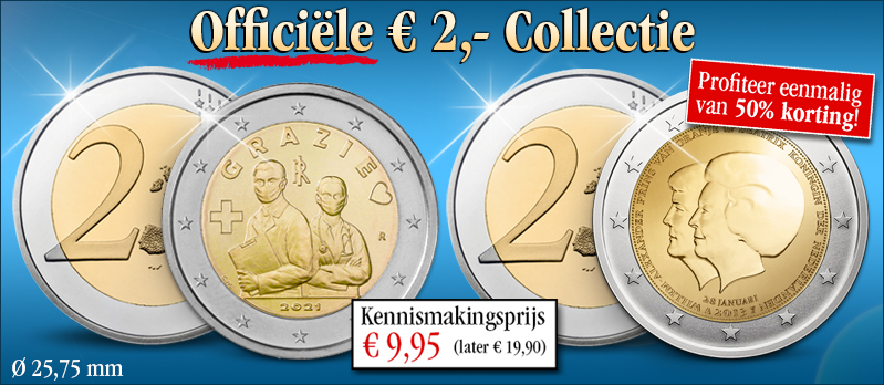 Officiële € 2,- Collectie reserveren